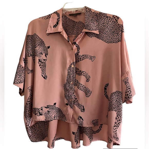 Animal Print Satin Top - Picture 2 of 6